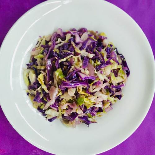 紫甘蓝拌圆菜