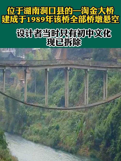 位于湖南洞口县的淘金大桥建成于1989年1月