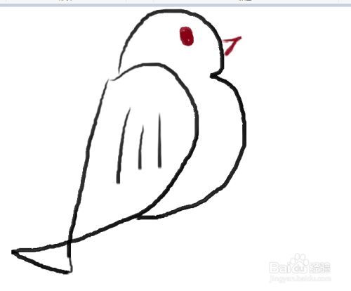 简笔画怎么用数字画一只小鸟?