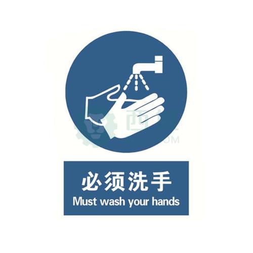 必须洗手标志