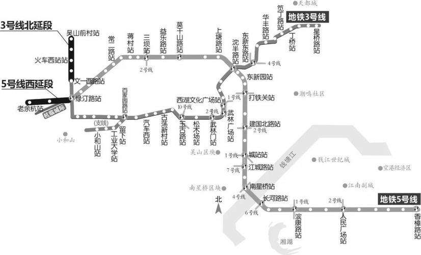 余杭地铁5号线最新线路图