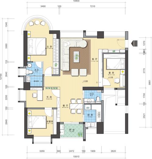 现代简约四居室115平米8万-君成雍和园装修案例-深圳房天下家居装修网