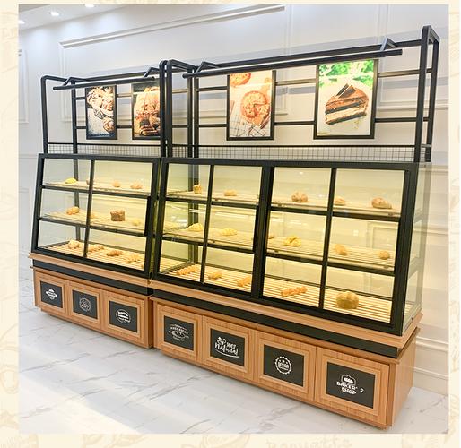 面包柜面包展示柜面包架子烘培蛋糕店边柜货架商用多层玻璃中岛柜开放