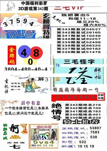 天中图库汇总(4)343期2019年福彩3d图方便查阅
