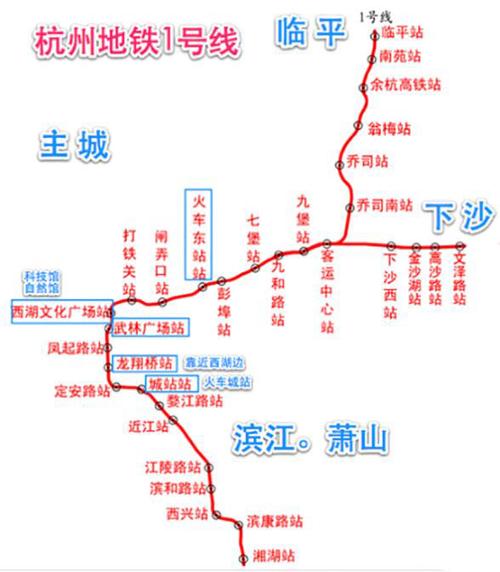 杭州地铁1号线线路图
