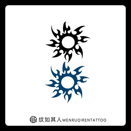 个性纹身贴防水 男 女 持久太阳图腾贴纸时尚图案 韩国火焰纹身贴