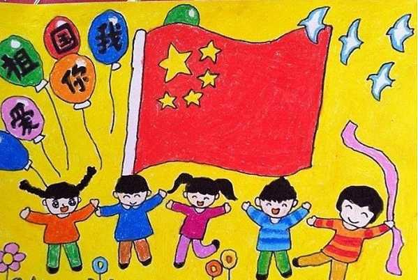 关于建党节的儿童画我的祖国怎么画简笔画(绘画我和我的祖国简笔画