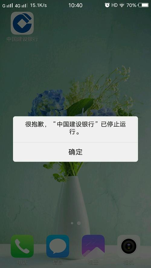 中国建设银行app总是提前已停止运行