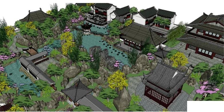 景观必备苏州园林su模型及cad平面图_设计素材_zoscape-建筑园林景观