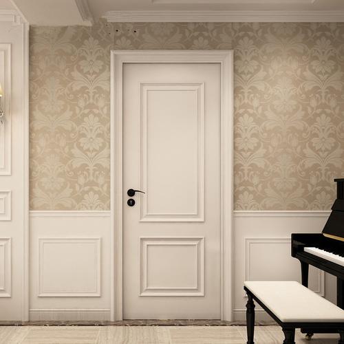 步升-木门室内门 套装门烤漆白色欧式门卧室门房间门实木门定.