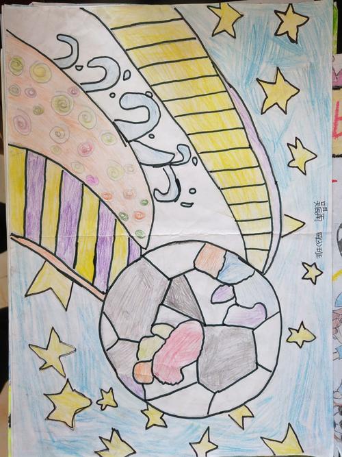 金山镇中心小学第一届校园足球节系列活动——绘画比赛作品展