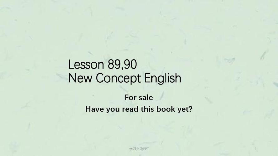 新概念英语第一册第89,90课课件