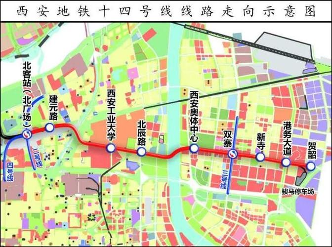 地铁14号线工程(北客站～贺韶村)西起于北客站,东止于国际港务区