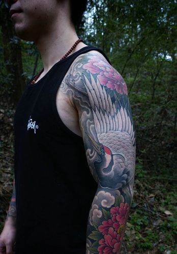 特别有男人味的个性花臂纹身图片