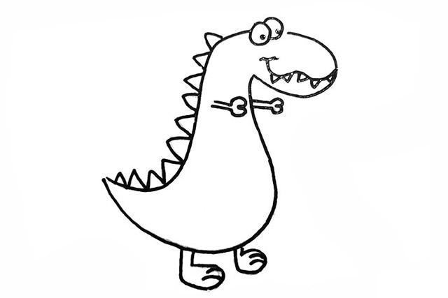 儿童简笔画图片大全恐龙恐怖巨大的食肉牛龙要如何画恐龙涂色简笔画