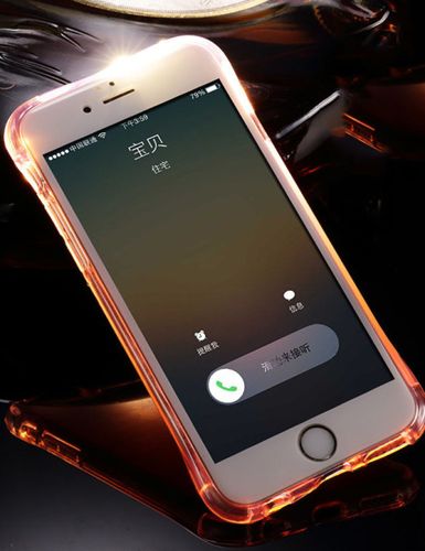 苹果6s来电闪手机壳iphone7plus创意保护套软6s女
