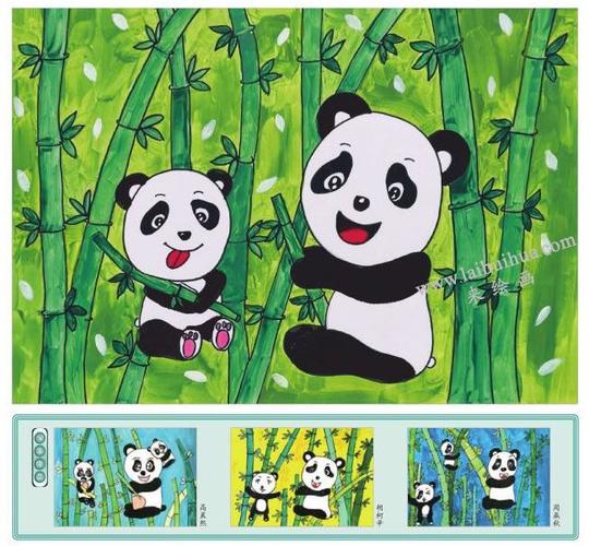绘画教程大全 水粉画 > 正文  简介: 熊猫吃竹子水粉画作画步骤
