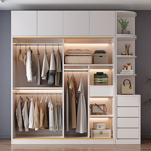 简约现代推拉门衣柜经济型包安装卧室家用定制储物大柜子组合衣橱 –