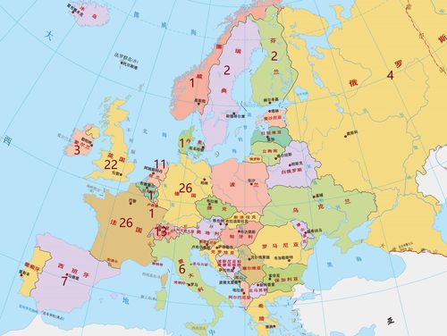 欧洲世界500强公司分布图