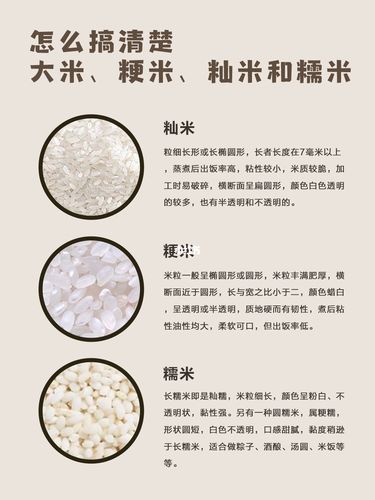 帮助大家搞清大米,粳米,籼米,和糯米的区别_糯米_粘性_美食_年糕_煲仔