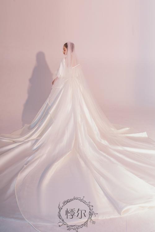 头纱新娘主婚婚纱2020年新款双层白色头饰超仙头纱