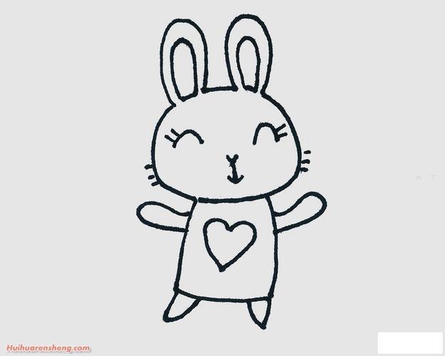 怎么画趴着的小兔子简笔画步骤图可爱萌卡通兔子简笔画图片兔子的简