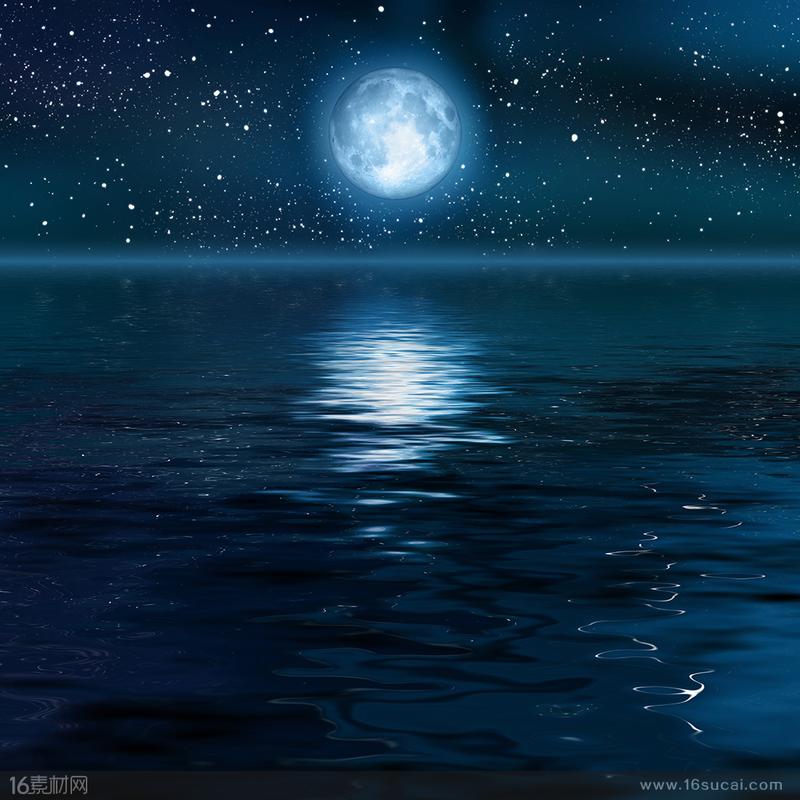 美丽的月色月亮高清图片 - 素材中国16素材网