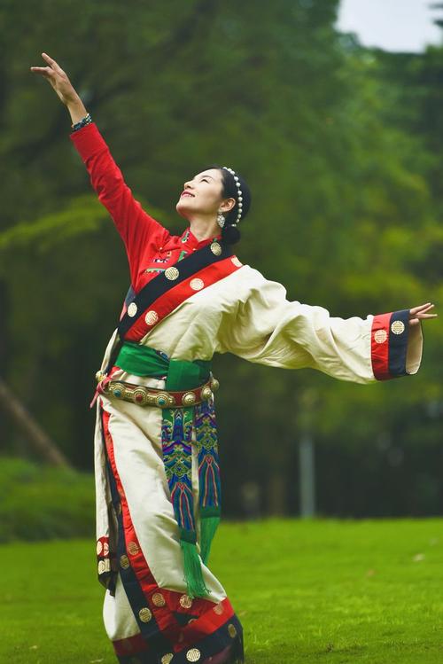 藏族舞蹈献哈达由藏舞表演艺术家skirt友情出演舞姿曼妙身段优美