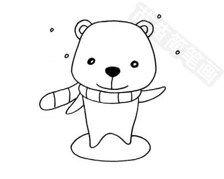 北极熊简笔画北极熊简笔画可爱