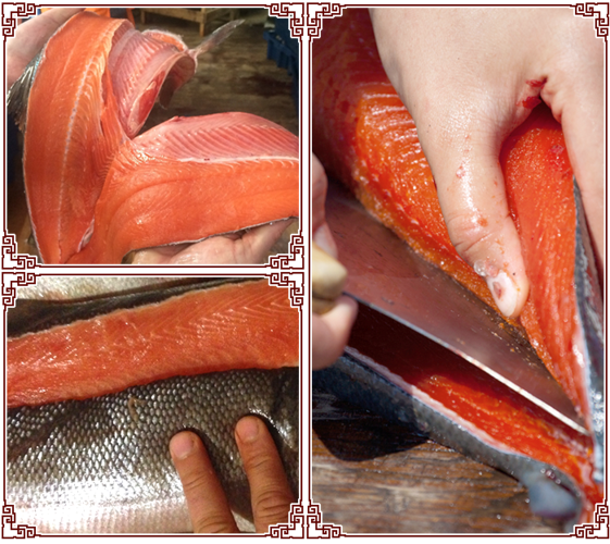 马哈鱼肉质紧密,粗纤维肉质,口感好,没有毛刺老少均可食用,经过研制后