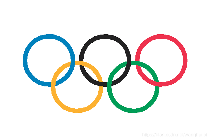 绘制奥林匹克标志利用pythonturtle画奥运五环