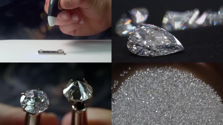钻石观察钻石测试钻石硬度视频素材