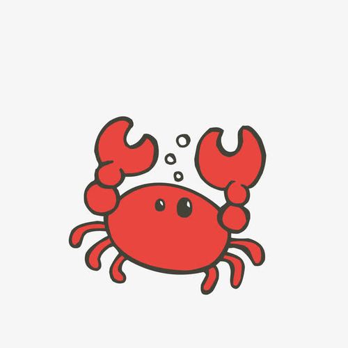 矢量红色卡通小螃蟹