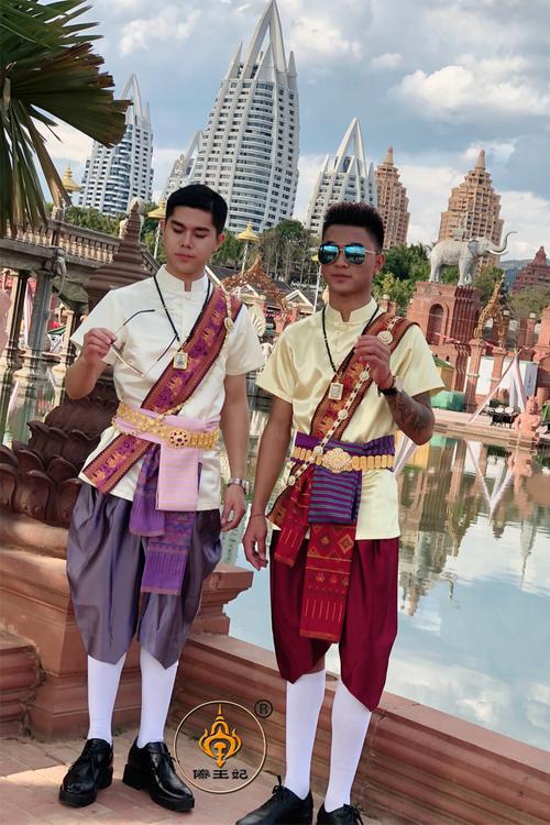 傣王妃服饰泰国休闲男装傣族泼水节服装套装夏季民族服装