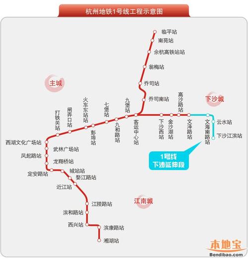 杭州地铁1号线延伸段最新消息开通时间站点线路图