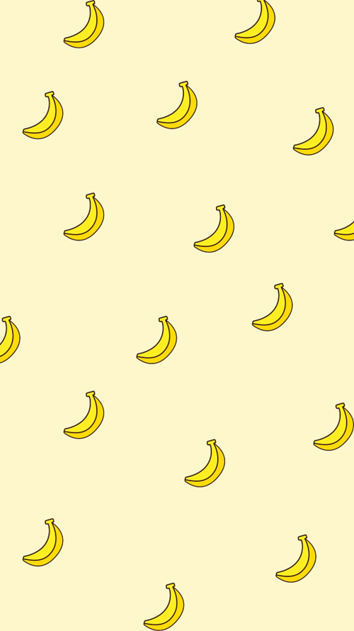 香蕉插画平铺手机壁纸