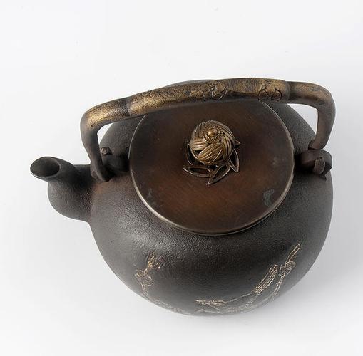 渡和堂铁壶喜鹊登梅新版 高端无涂层纯手工养生铸铁壶 生铁壶茶具