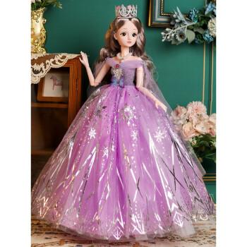 芭比洋娃娃套装女孩玩具公主超大号爱莎玩偶女孩生日礼物 雪澜公主