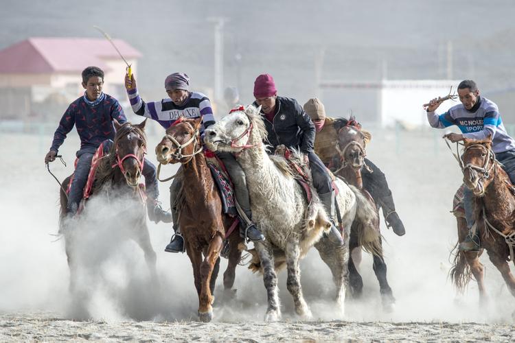 写美篇  叼羊,是新疆各兄弟民族群众普遍喜爱的传统体育活动,特别是
