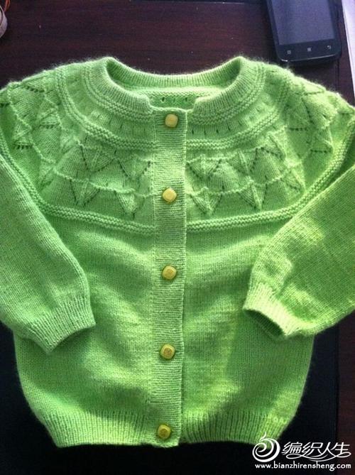 [50～80cm婴幼儿毛衣] 【昭尔茹悦】从上往下织的宝宝开衫,有视频
