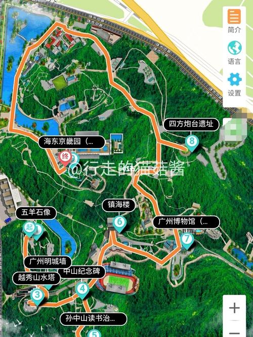 广州越秀公园平面图