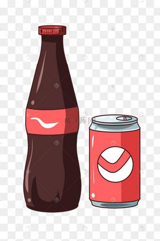 夏季可乐瓶子插画