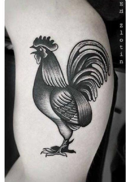 公鸡纹身十二生肖之鸡纹身的9款纹身作品39