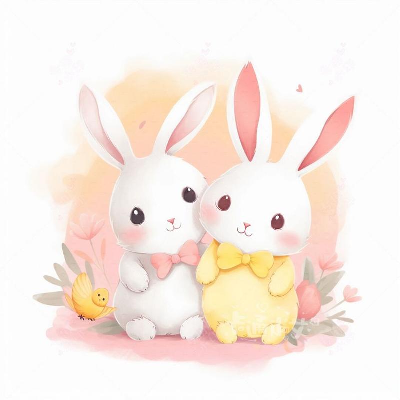 可爱小兔子卡通画 兔子小闺蜜 可可爱爱 #兔子# #兔子日常# #兔子简笔