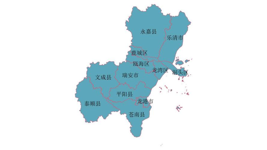 温州地图高清全图矢量可编辑全市各县区行政区划地图