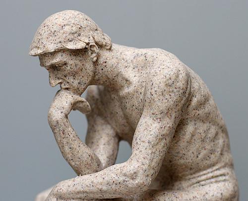 思想者雕像罗丹雕塑思考者砂岩沉思摆件欧式艺术摆件
