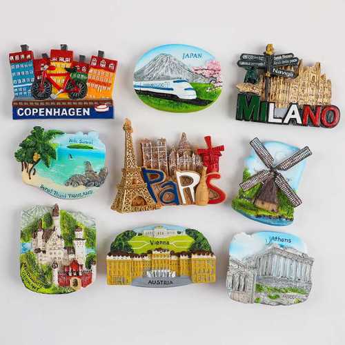 世界各国各地冰箱贴磁贴城市旅行国家旅游纪念品3d立体可爱创意贴