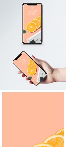 苹果柠檬橙子创意橙子手机壁纸模板