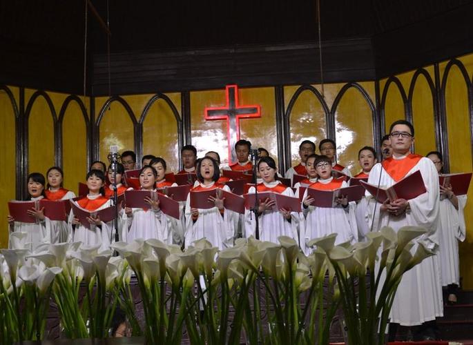 北京崇文门教堂举行复活节圣乐崇拜会