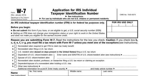 itin- individual taxpayer identification number?